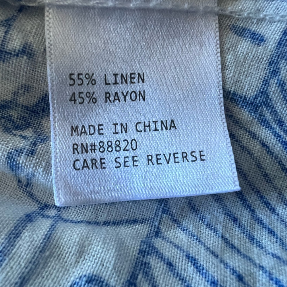 Calypso St. Barth Coastal Sails Linen Blend Maxi Skirt Sz XL - Picture 8 of 11